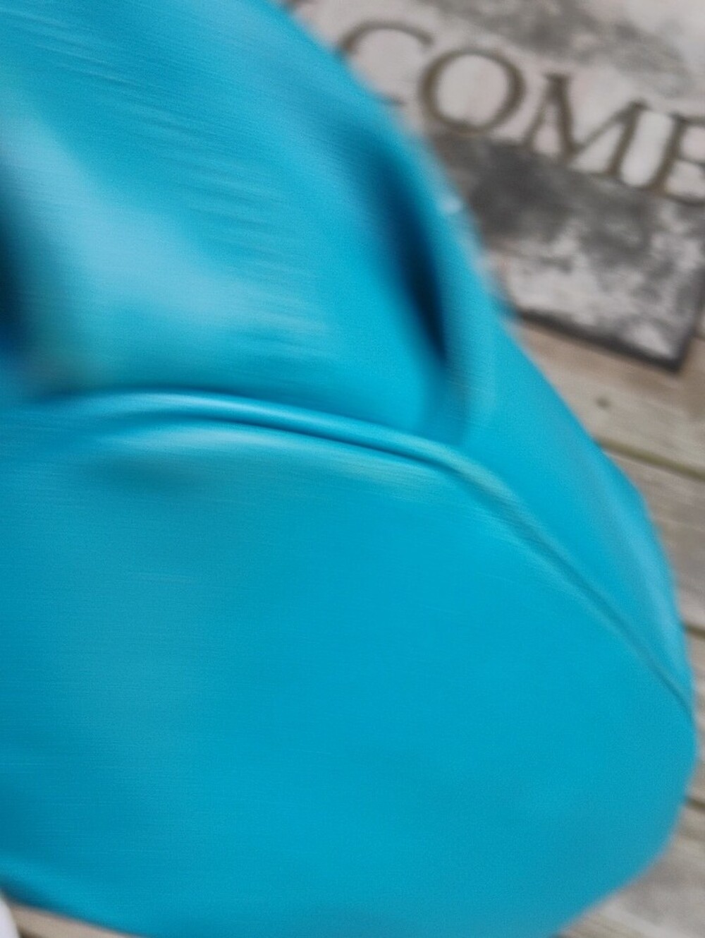 Michael Kors Teal  Leather Shoulder Bag With Tassel On The Back Free Shipping - Picture 6 of 10